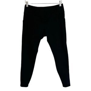 Baleaf Women's Large Black Fleece Lined Leggings Yoga Pants with Pockets
